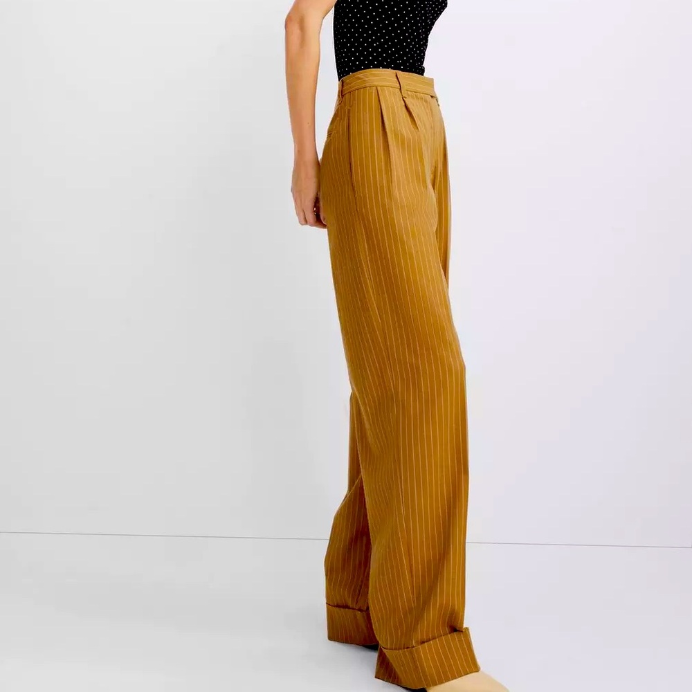 Marianne Italian Striped Wool Pants